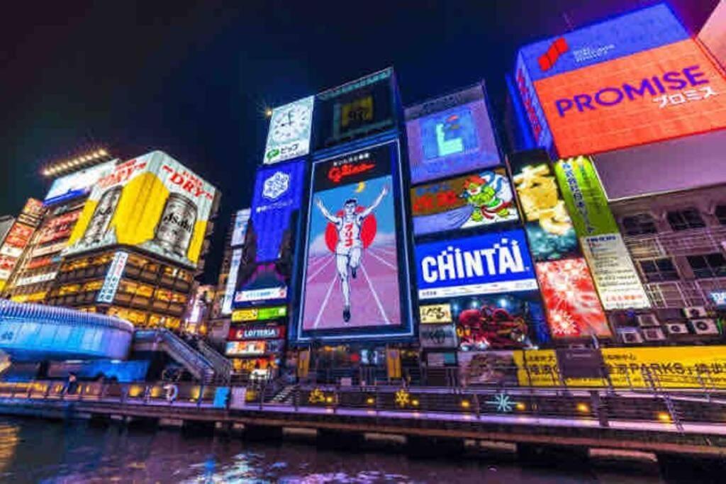 ー 8Greige ー 2Min Dotonbori Namba Kuromon Osaka Usj Wifi Unlimited Apartment Luaran gambar